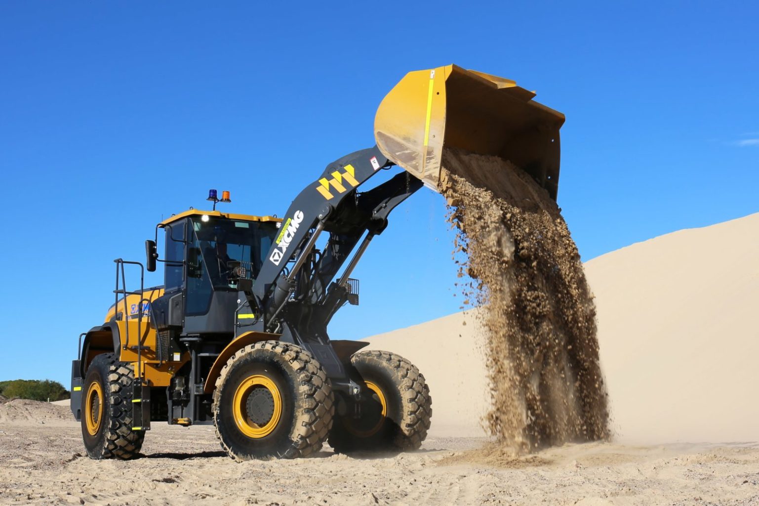 A photo of a front-end loader