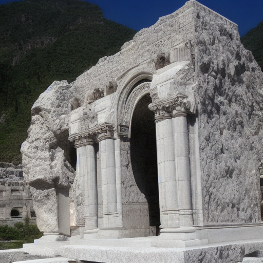 Around these were fifteen ovoli made of granite such as Alexander never saw.